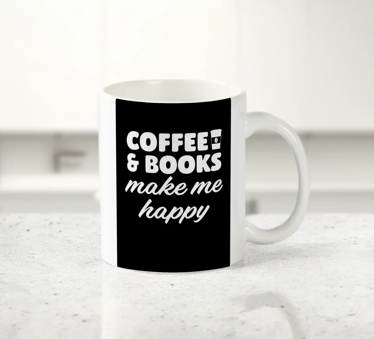 Caffè e libri mi fanno tazza in ceramica da Barbara Wright