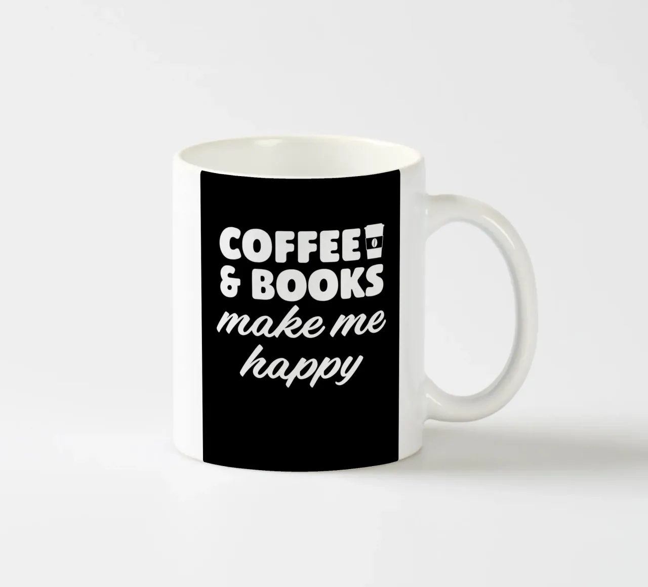 Caffè e libri mi fanno tazza in ceramica da Barbara Wright