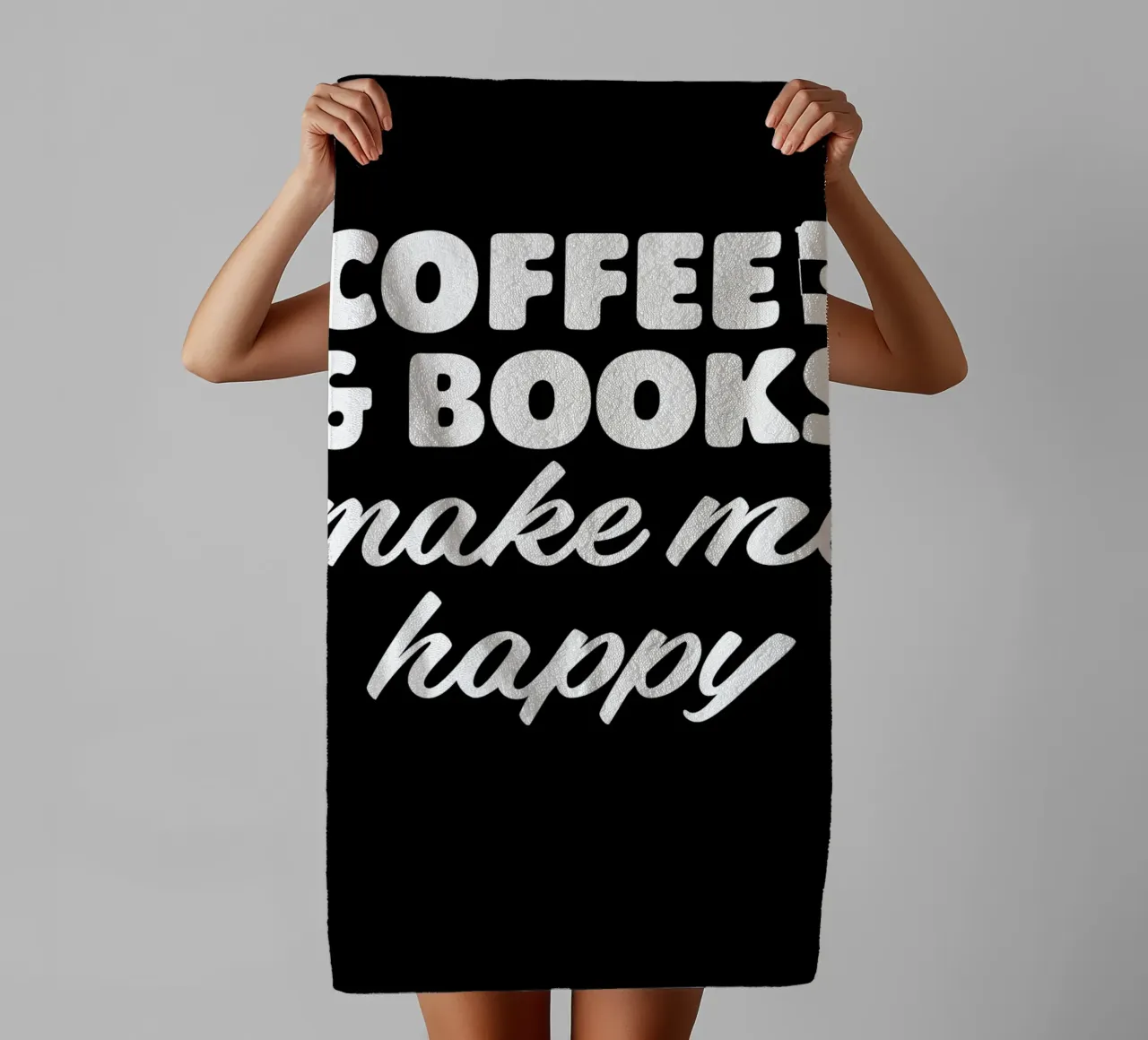 Caffè e libri mi fanno asciugamano da bagno da Barbara Wright