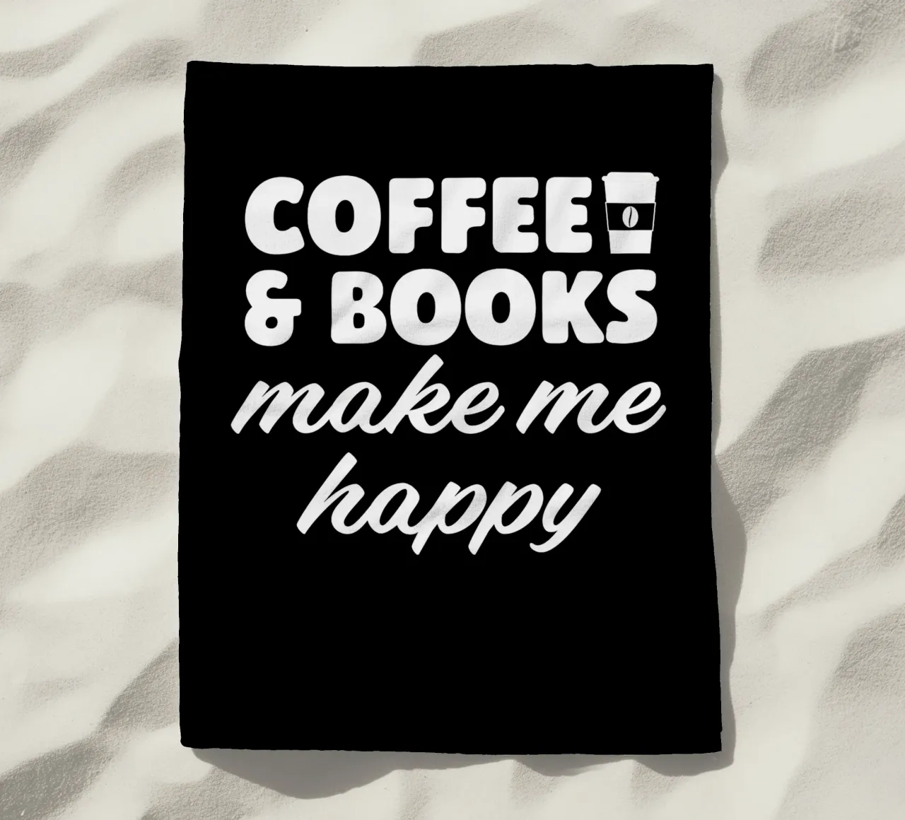 Caffè e libri mi fanno telo mare da Barbara Wright