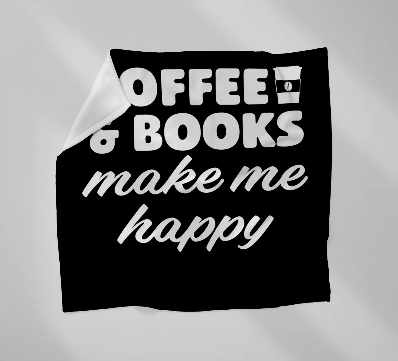Caffè e libri mi fanno coperta in pile da Barbara Wright