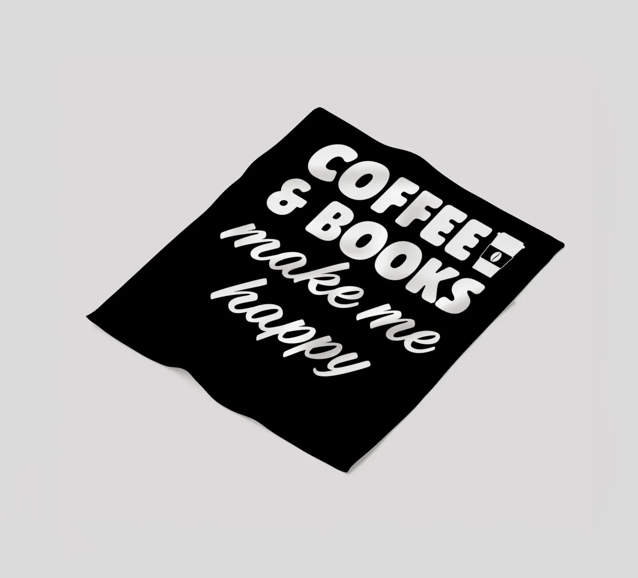 Caffè e libri mi fanno coperta in pile da Barbara Wright