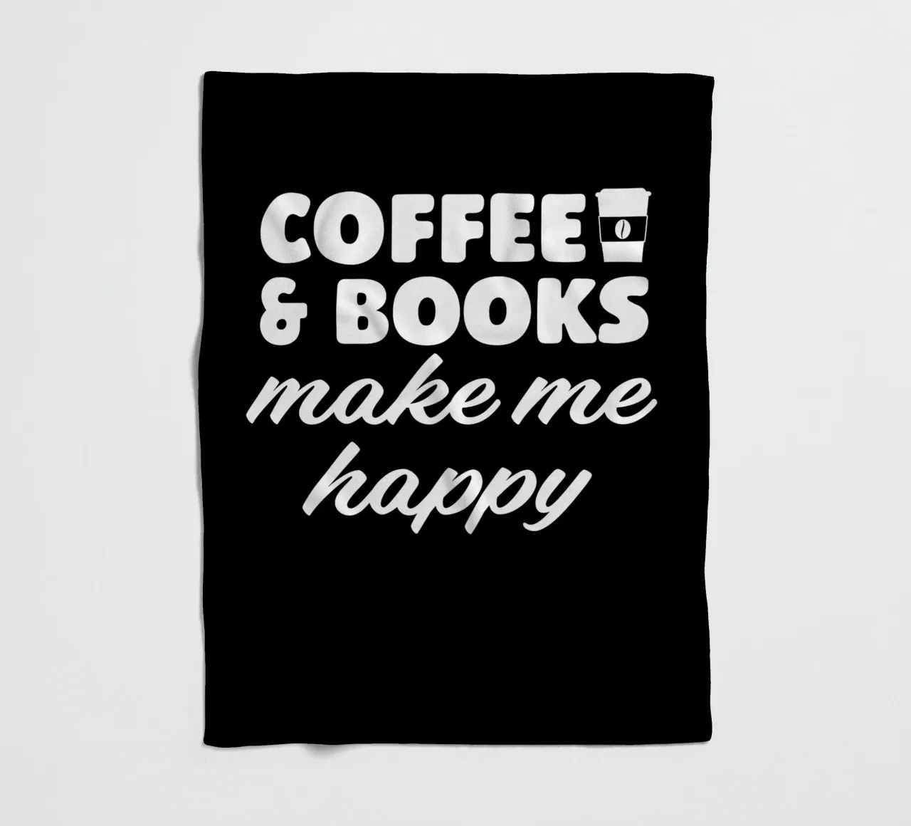 Caffè e libri mi fanno coperta in pile da Barbara Wright