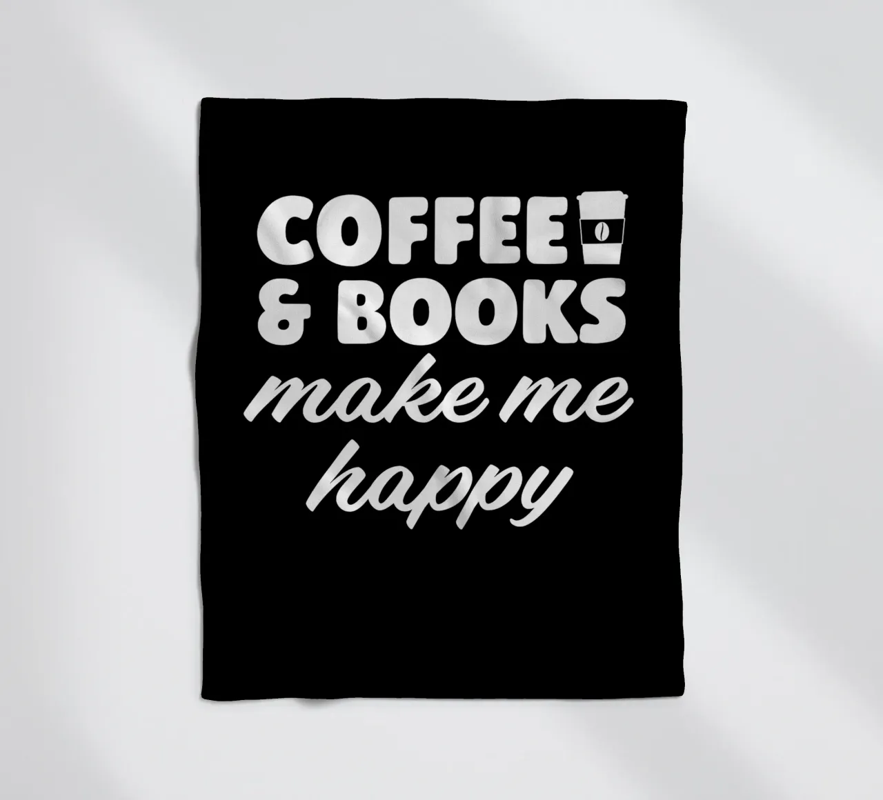 Caffè e libri mi fanno coperta in pile da Barbara Wright