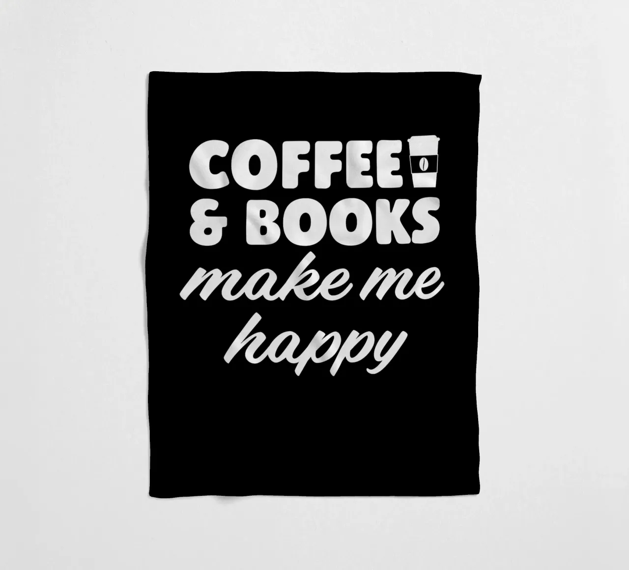 Caffè e libri mi fanno coperta in pile da Barbara Wright