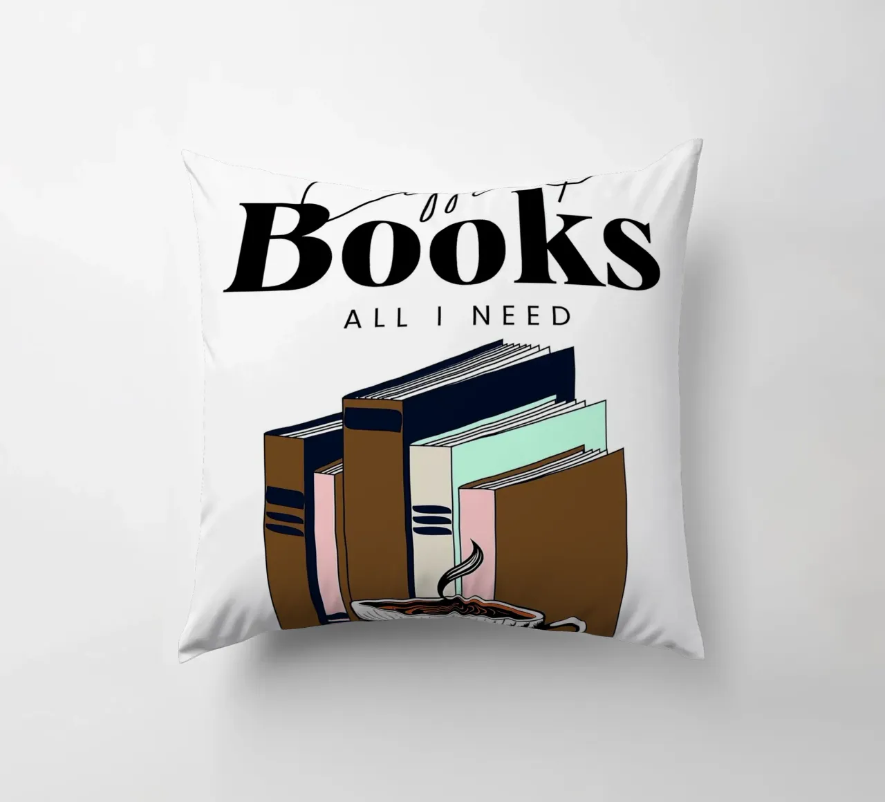 Caffè e libri cuscino da Barbara Wright