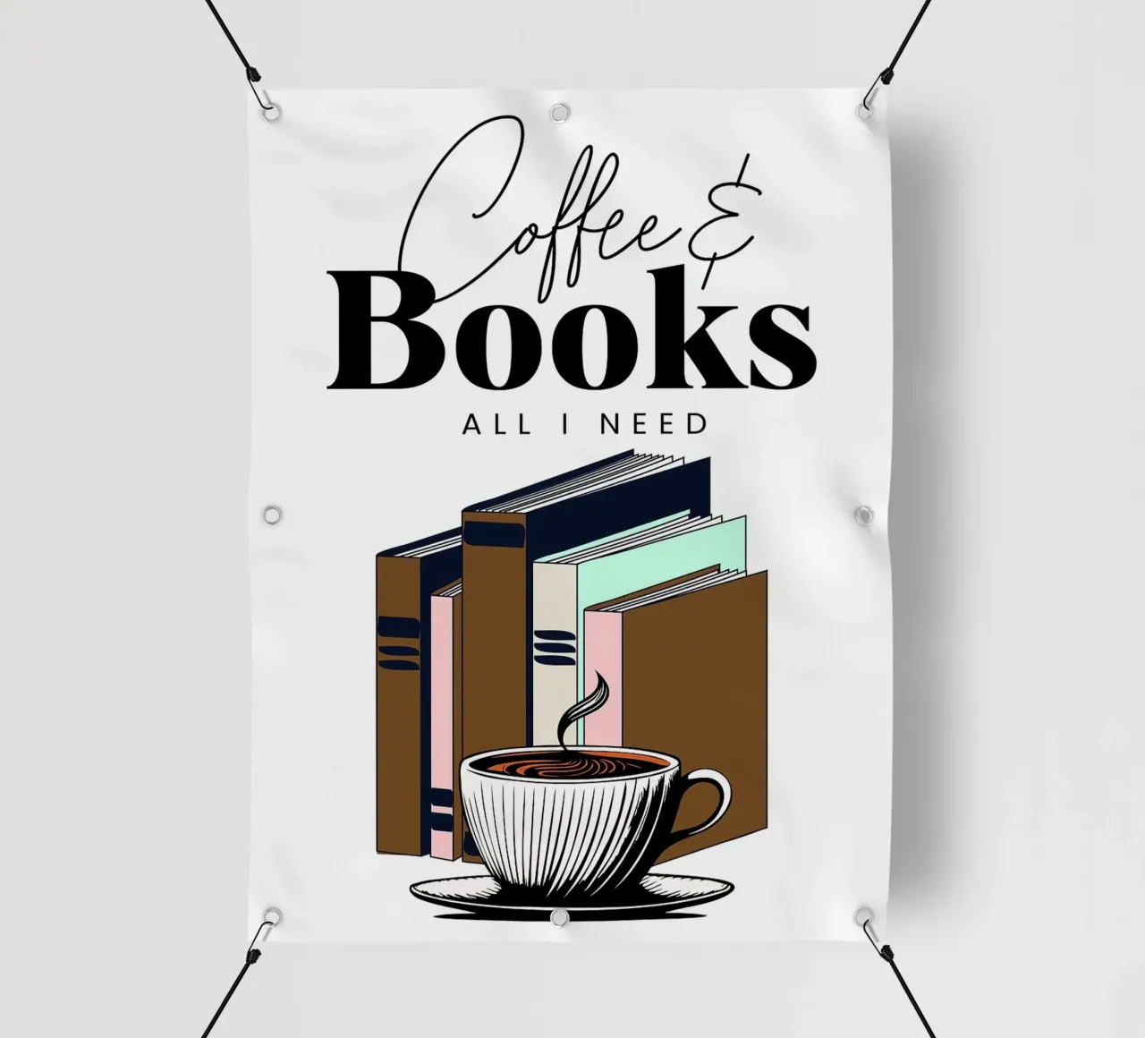 Caffè e libri telo in pvc da Barbara Wright