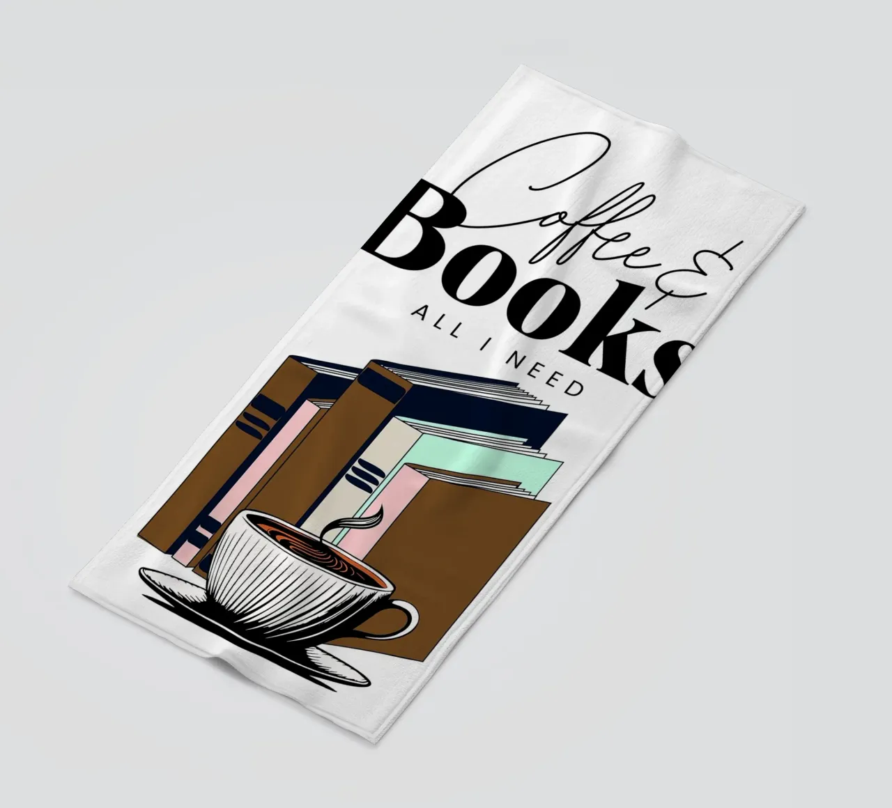 Caffè e libri telo mare da Barbara Wright