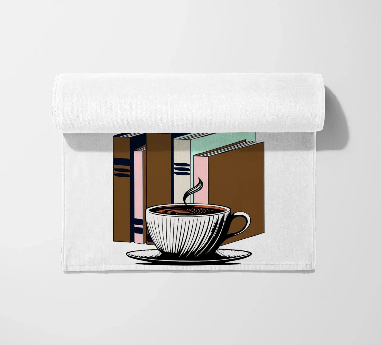 Caffè e libri telo mare da Barbara Wright