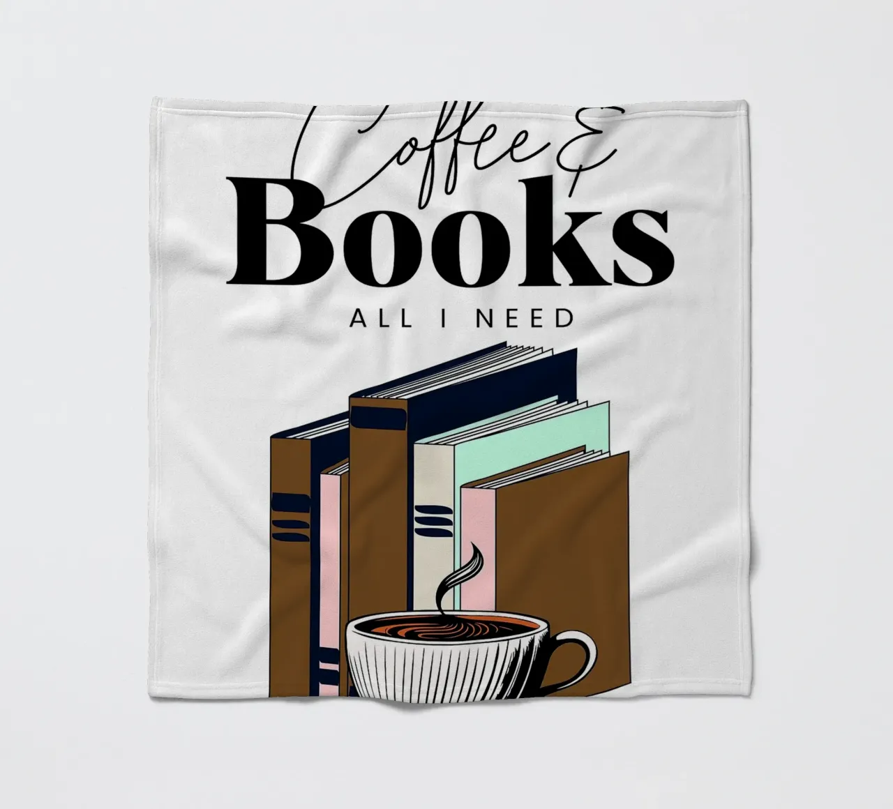 Caffè e libri coperta in pile da Barbara Wright