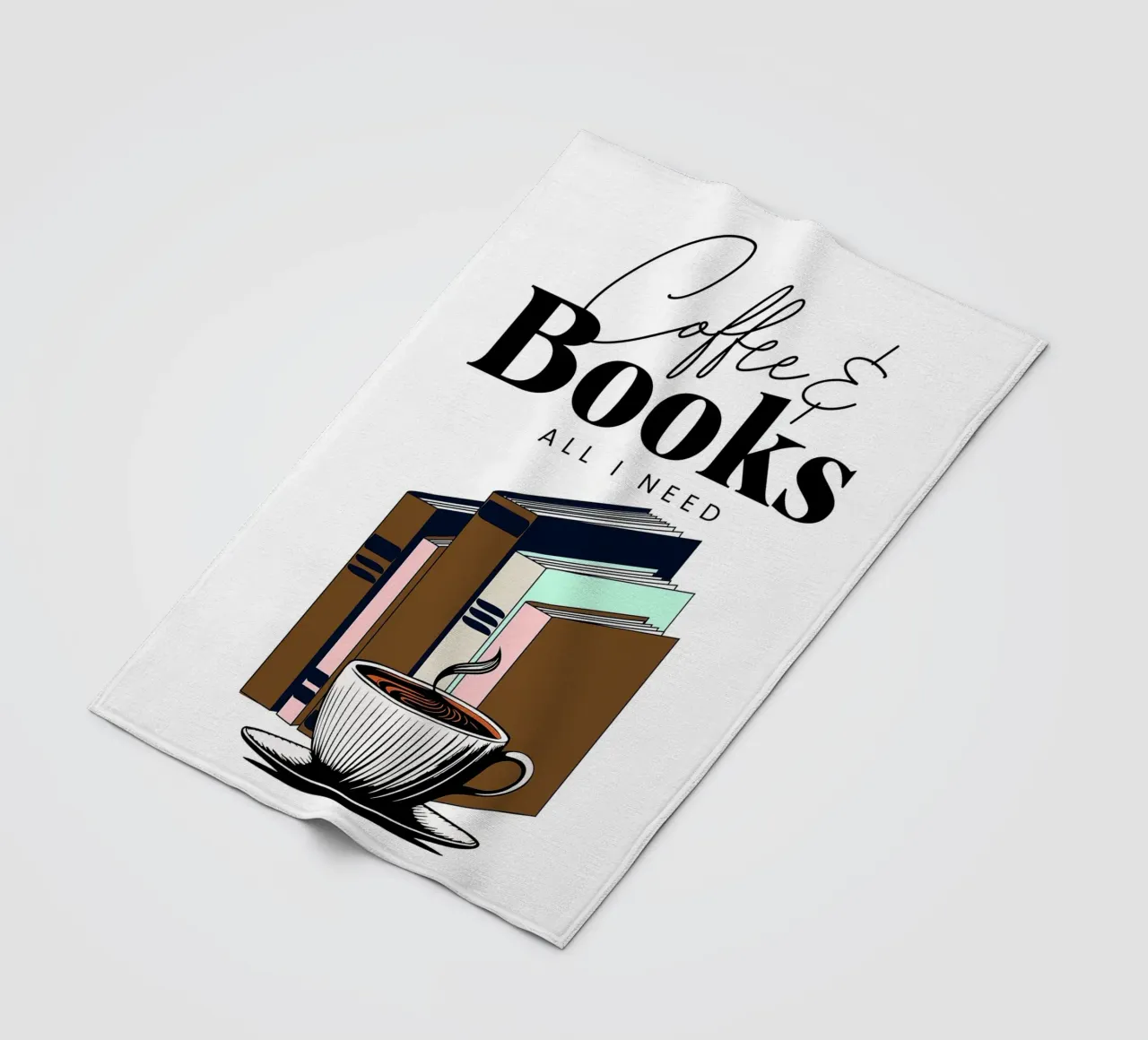 Caffè e libri coperta in pile da Barbara Wright