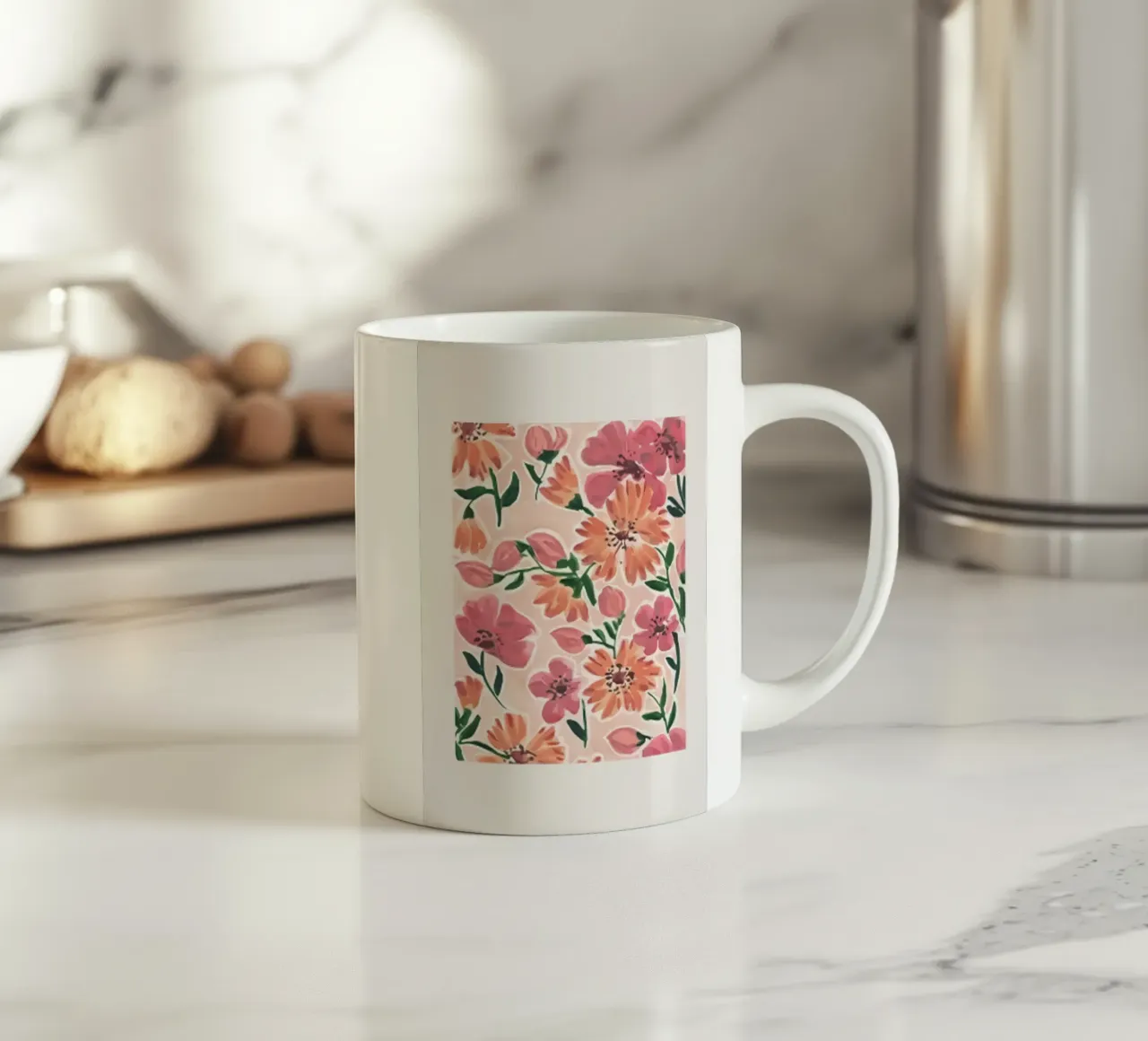 Fiori acquerellati tazza in ceramica da Morgan shop