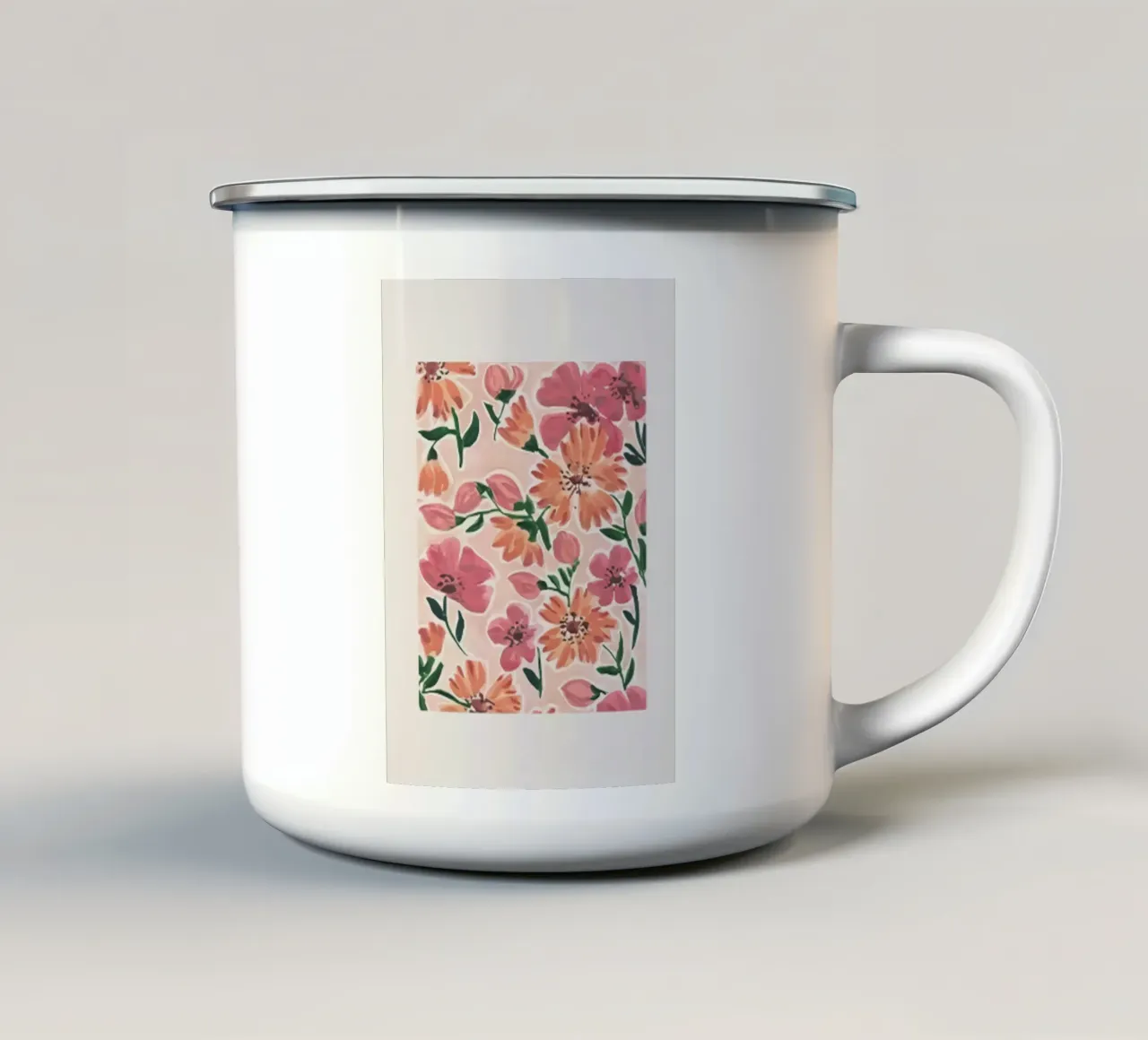 Fiori acquerellati tazza in smalto da Morgan shop