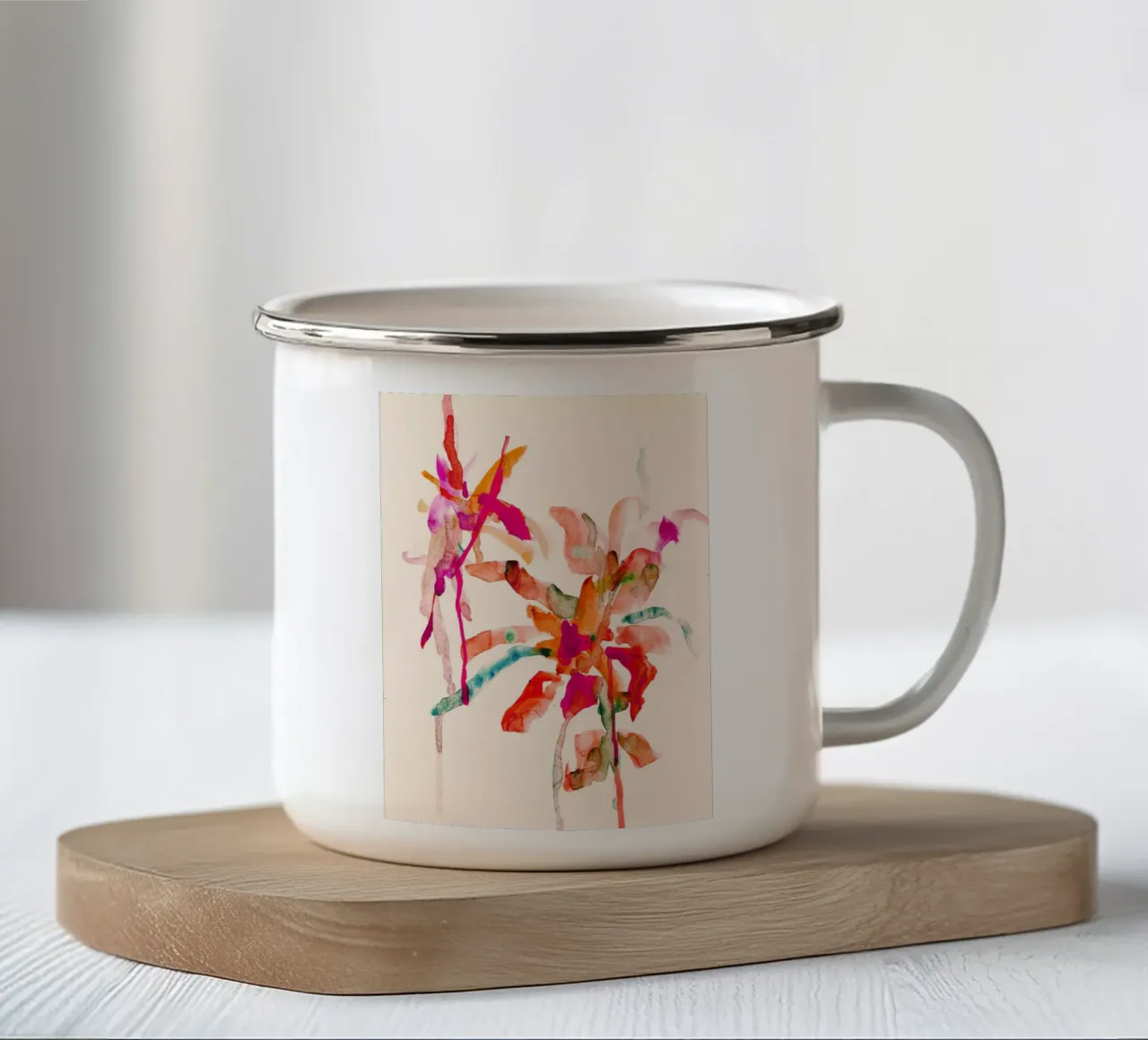 fiori tazza in smalto da k i m