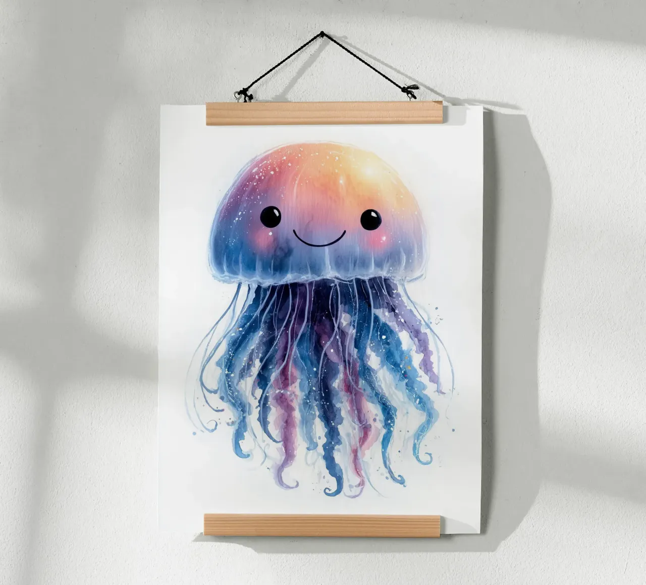 Poster con meduse colorate carta hahnemühle da Kid’s Dream