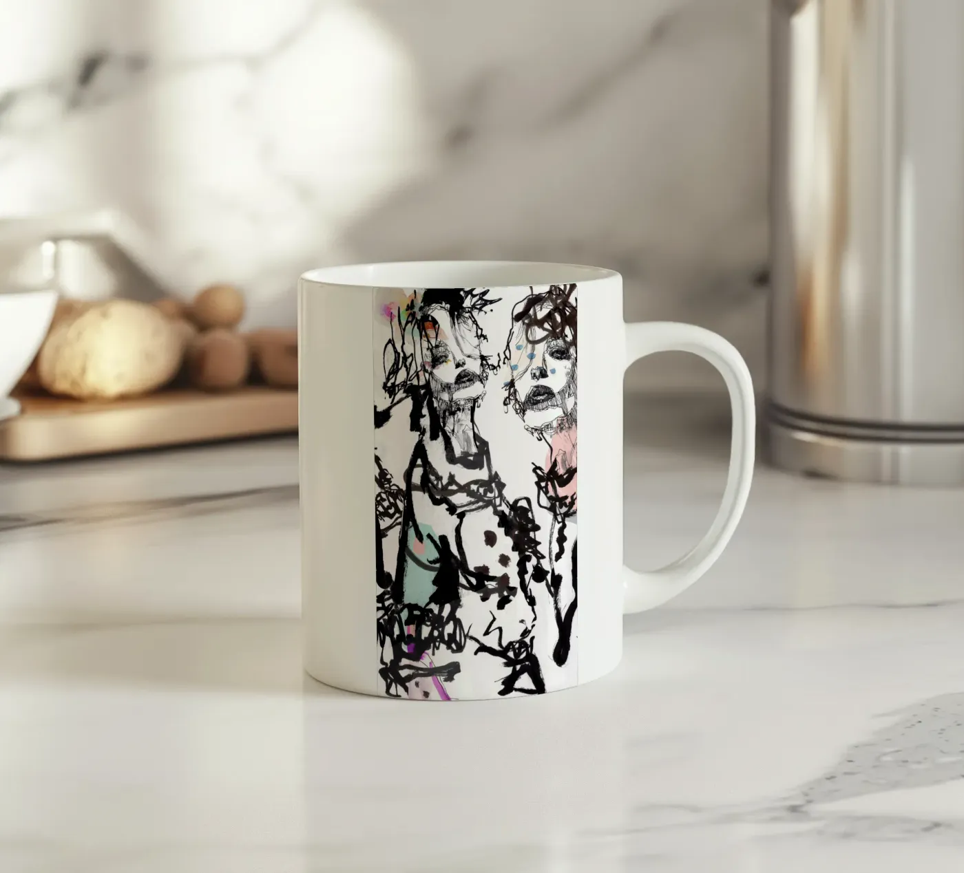 ink ceramic mug by k i m