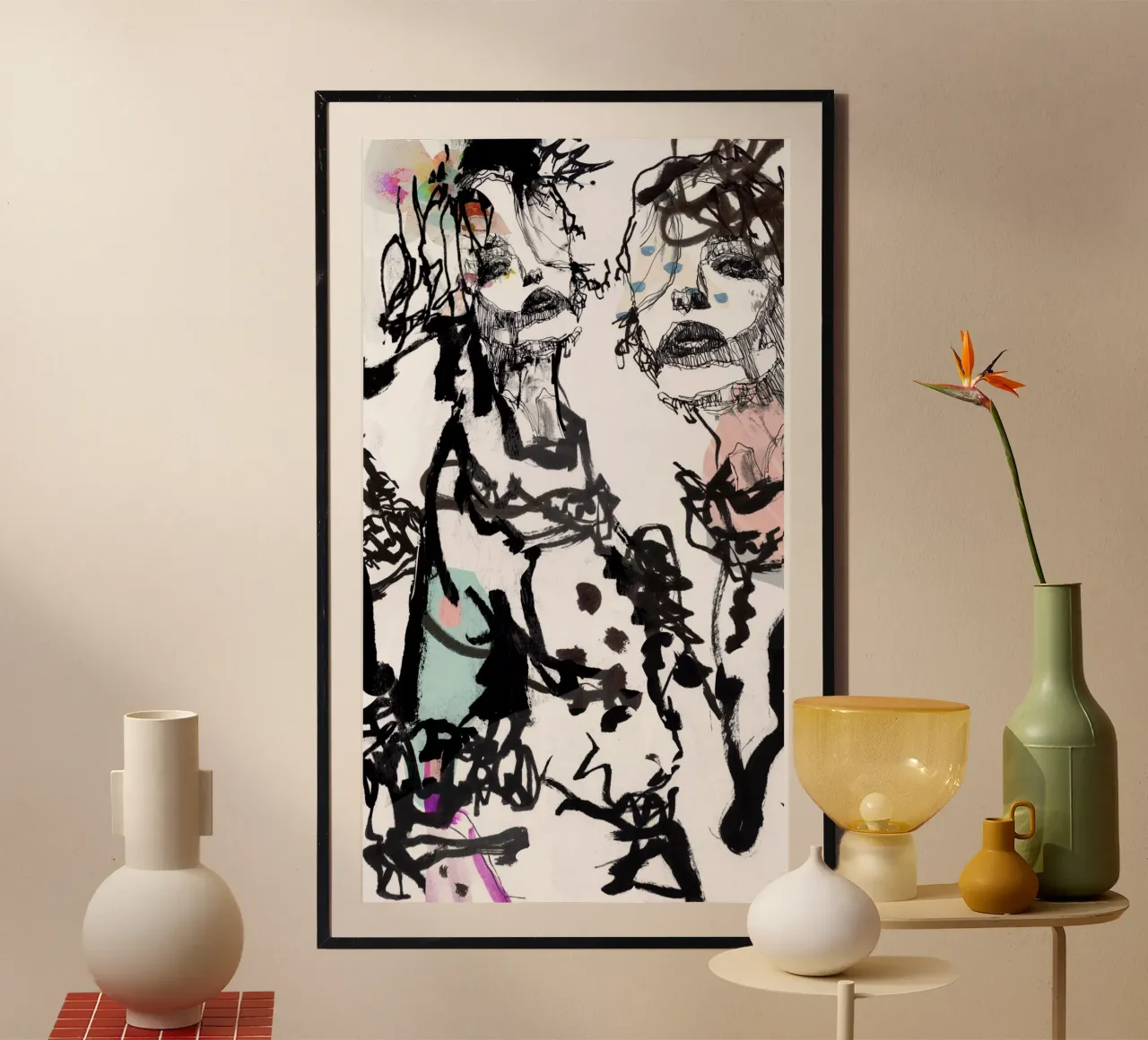 inchiostro poster con telaio in alluminio da k i m