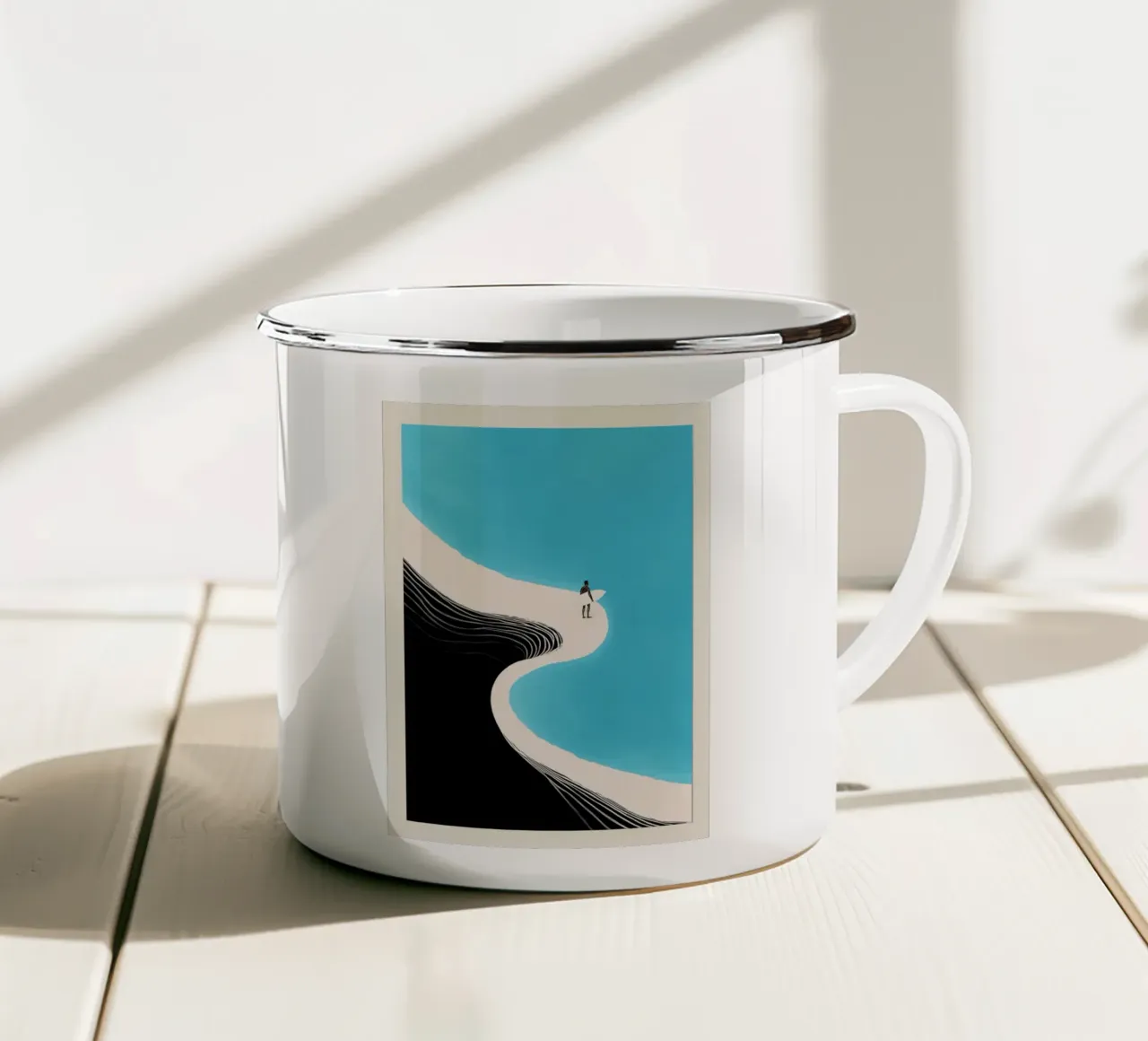 The Waiting Tide tazza in smalto da Luca