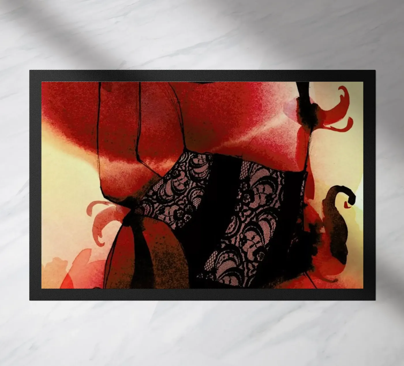 Rouge deurmat van Ekaterina Koroleva