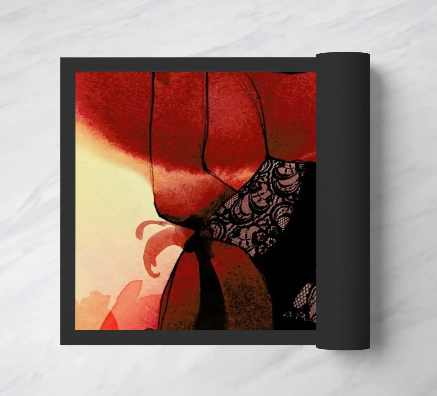 Rouge deurmat van Ekaterina Koroleva