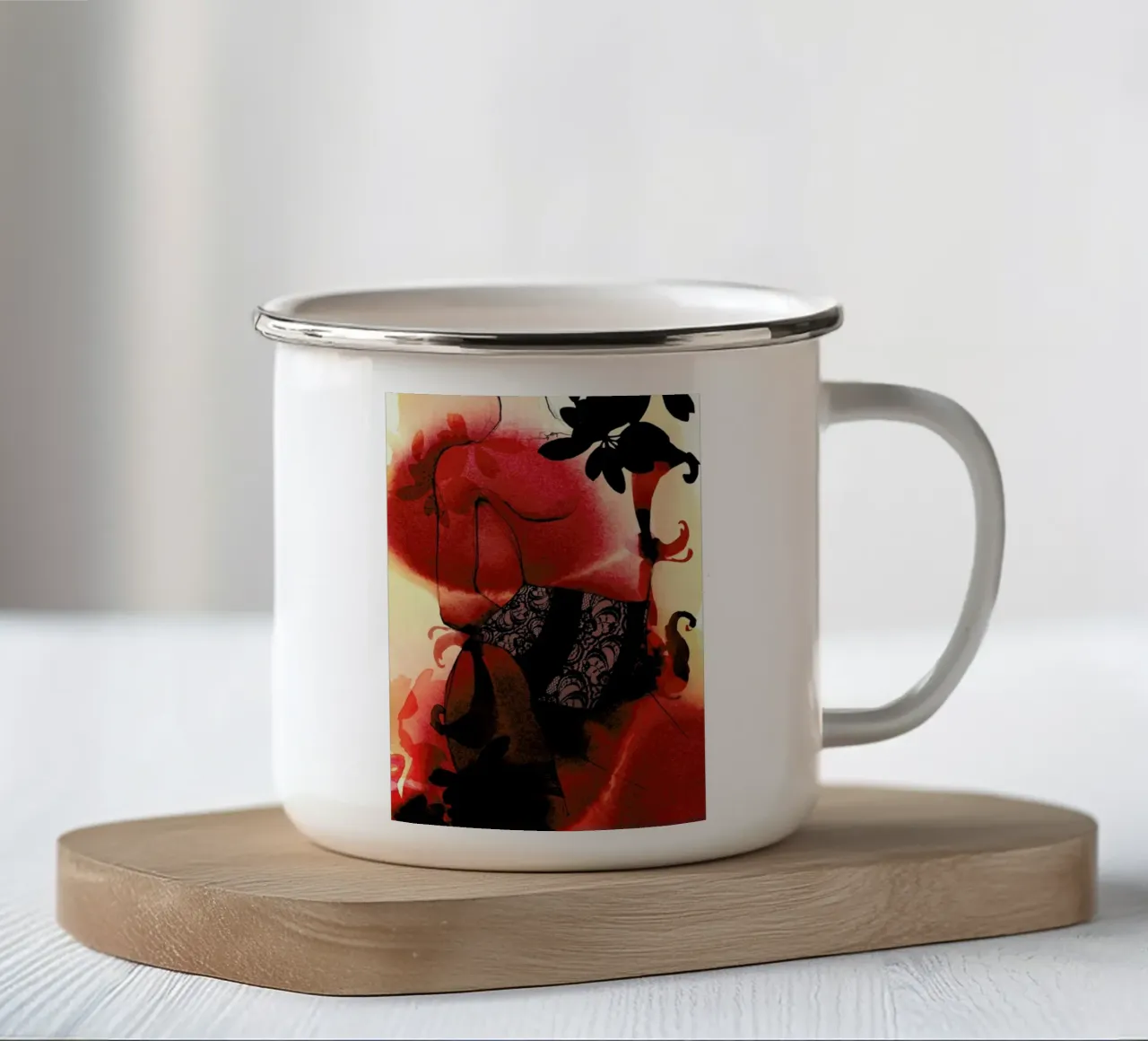 Rouge tazza in smalto da Ekaterina Koroleva