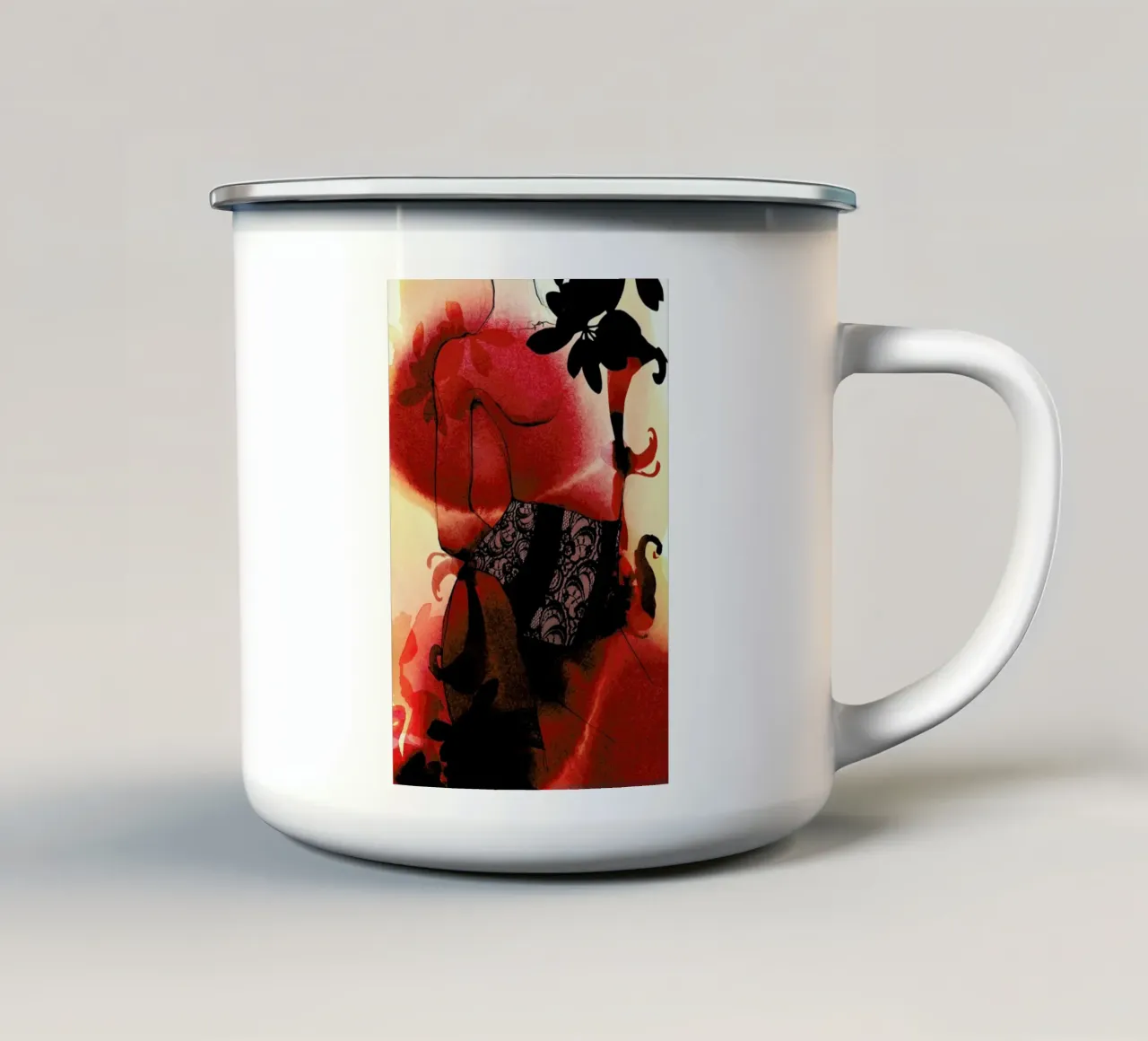 Rouge tazza in smalto da Ekaterina Koroleva