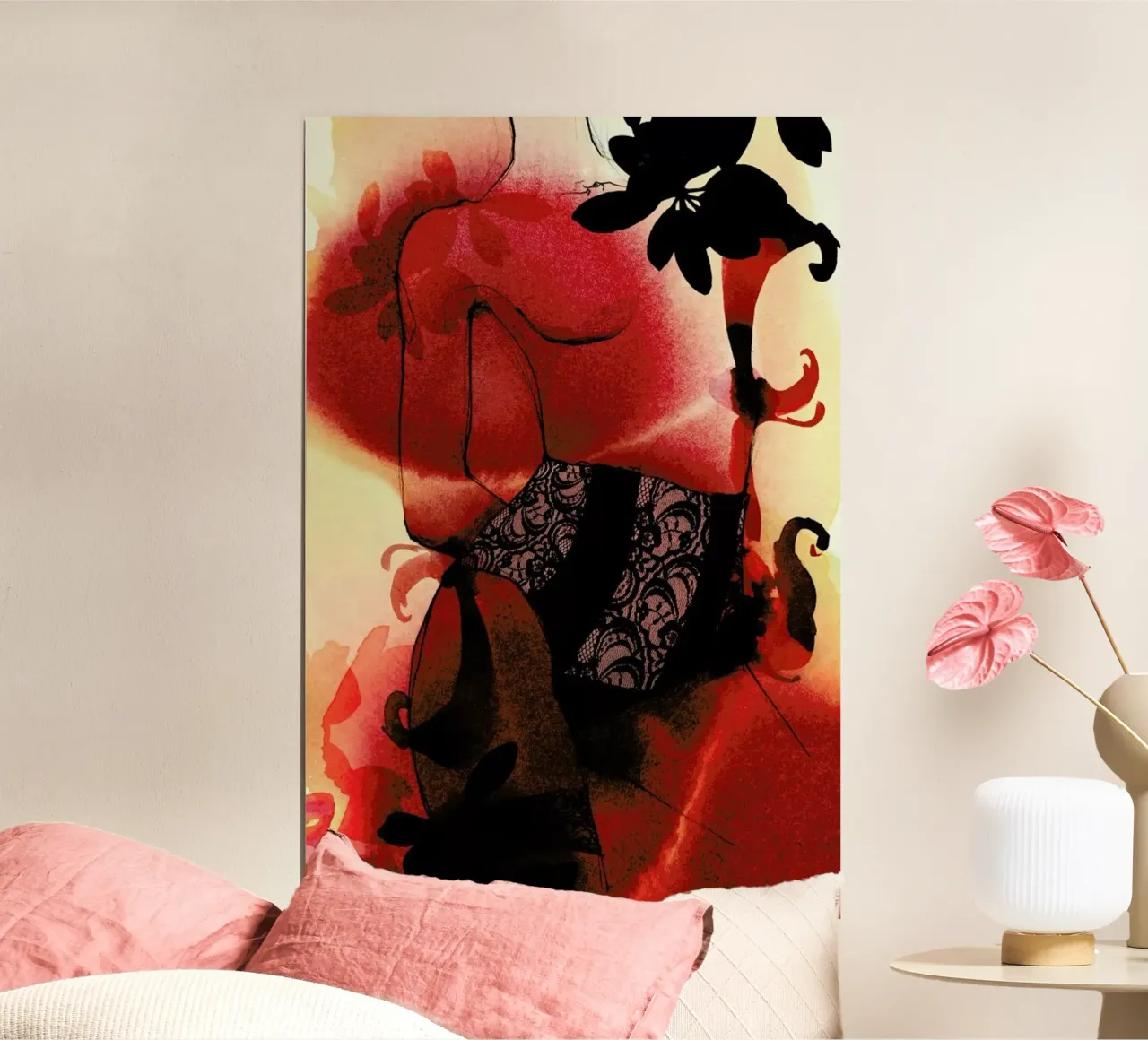 Rouge poster con telaio in legno da Ekaterina Koroleva