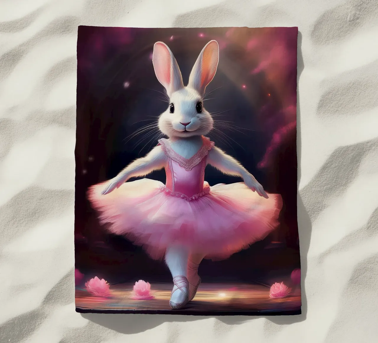 Coniglio Ballerina telo mare da Hightown Design
