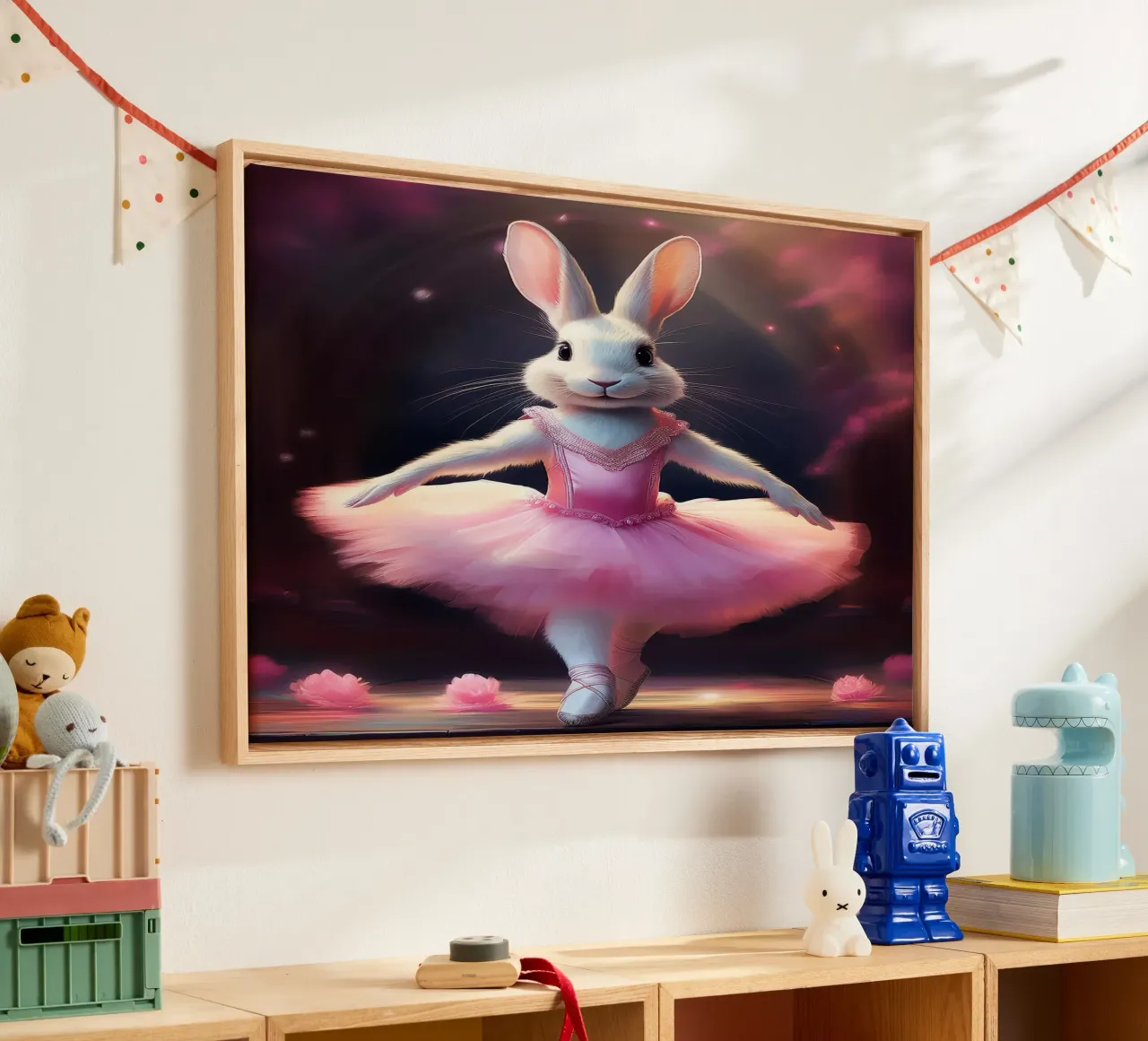 Ballerina Rabbit canvas by Hightown Design