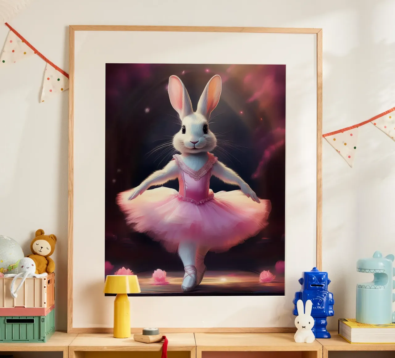 Coniglio Ballerina carta hahnemühle da Hightown Design