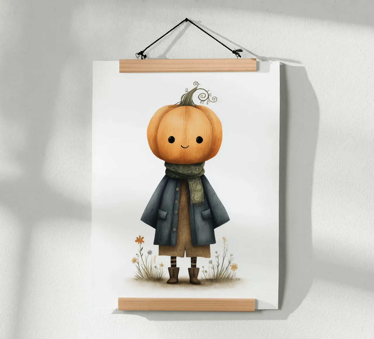 Poster per la cameretta dei bambini con zucca carta hahnemühle da Kid’s Dream