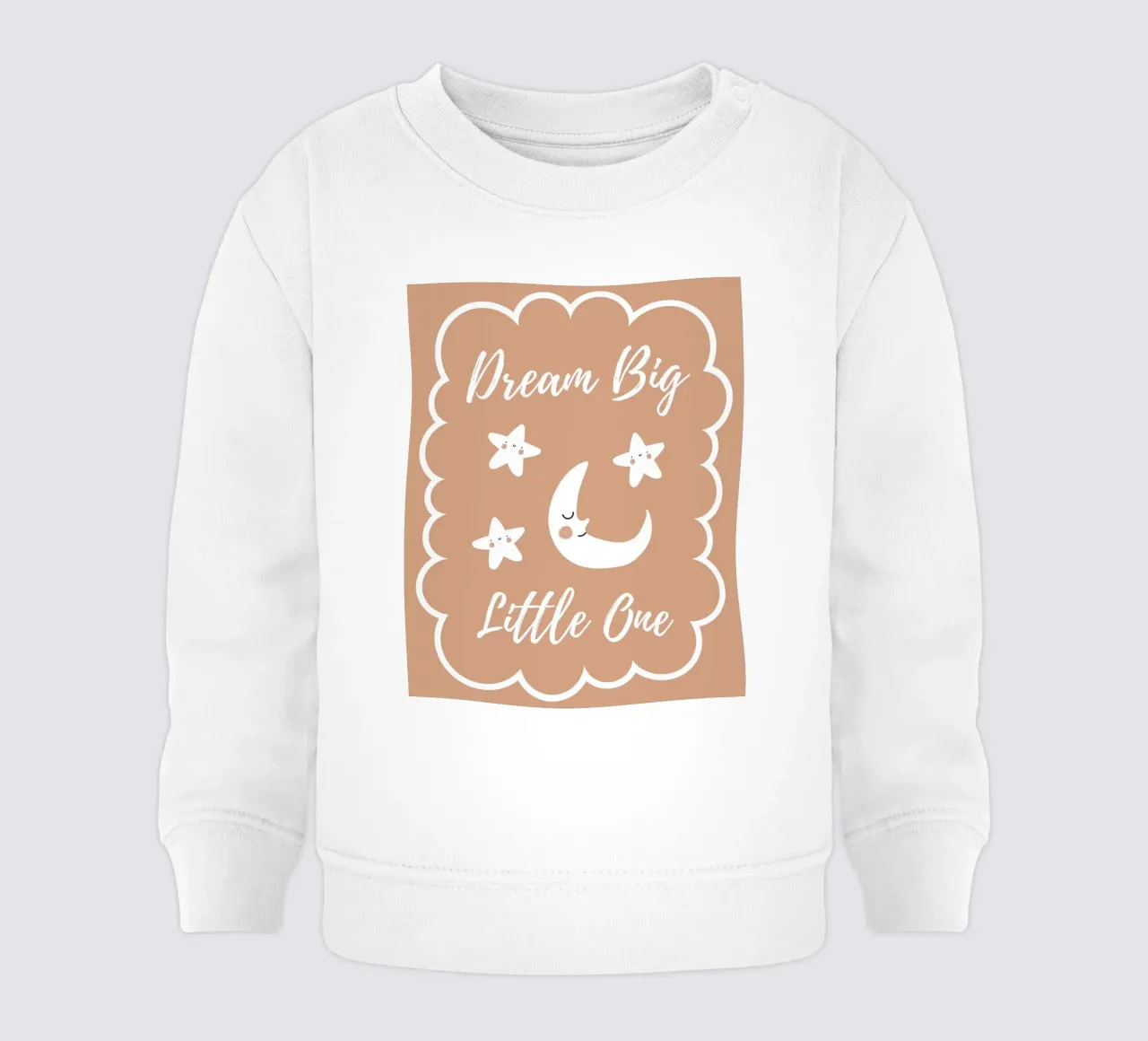 Sogna in grande - Marrone felpa neonato da Little Moon & Co