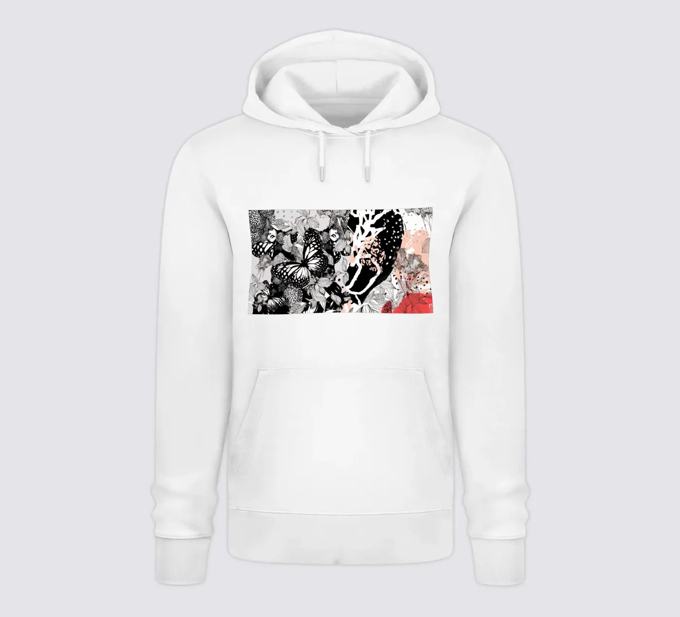 butterfly felpa con cappuccio da k i m