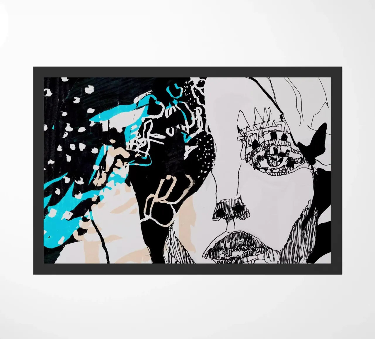 portrait doormat by k i m