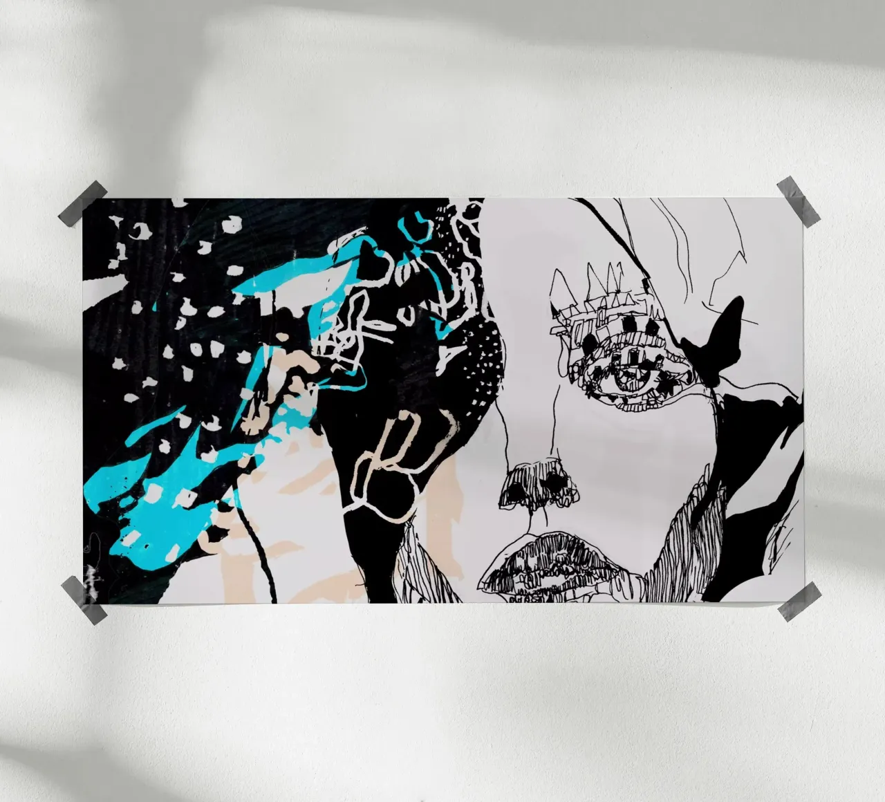 ritratto poster con telaio in plastica da k i m