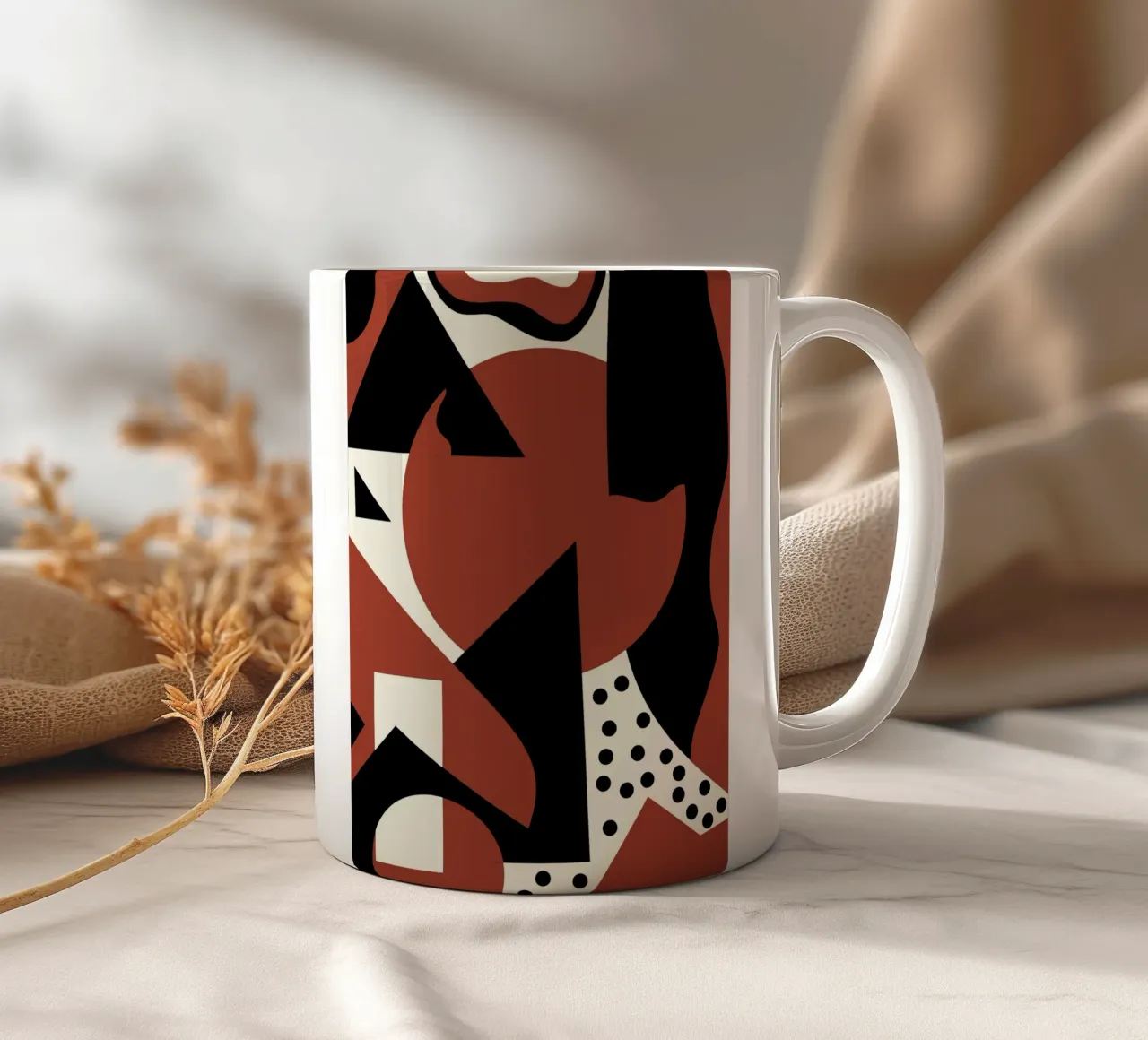 Geometria scandinava 07 tazza in ceramica da Little Dean