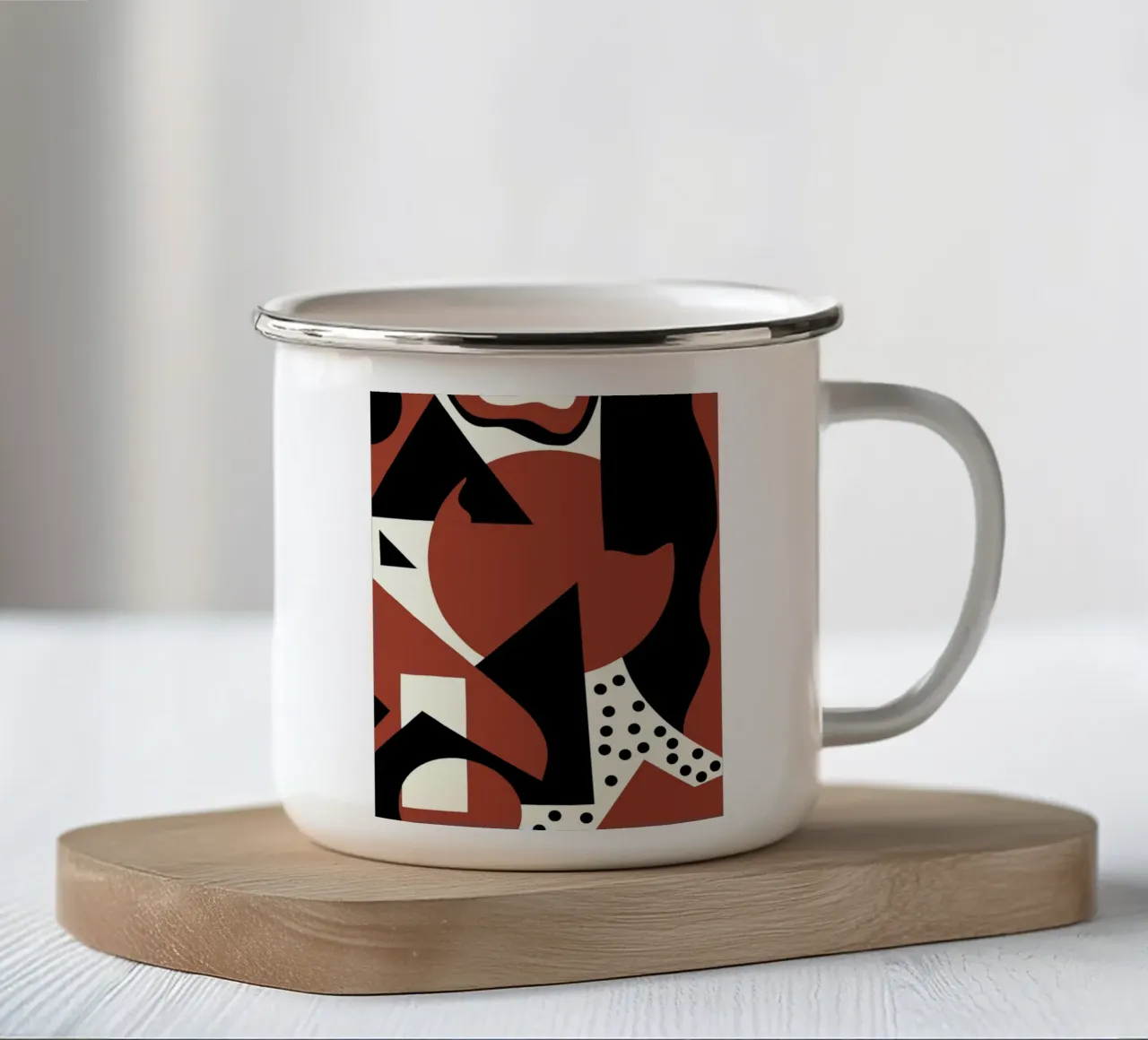 Geometria scandinava 07 tazza in smalto da Little Dean