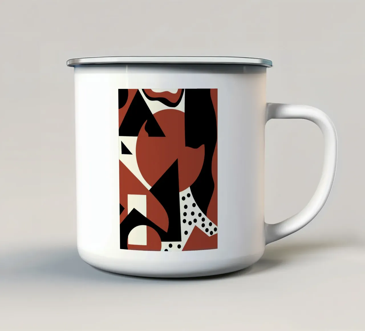 Geometria scandinava 07 tazza in smalto da Little Dean