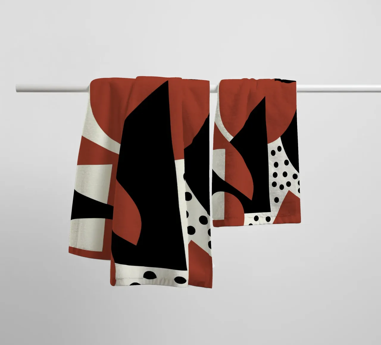 Scandinavian geometry 07 towel by Little Dean