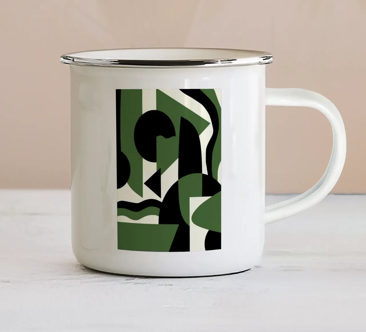Geometria scandinava 08 tazza in smalto da Little Dean
