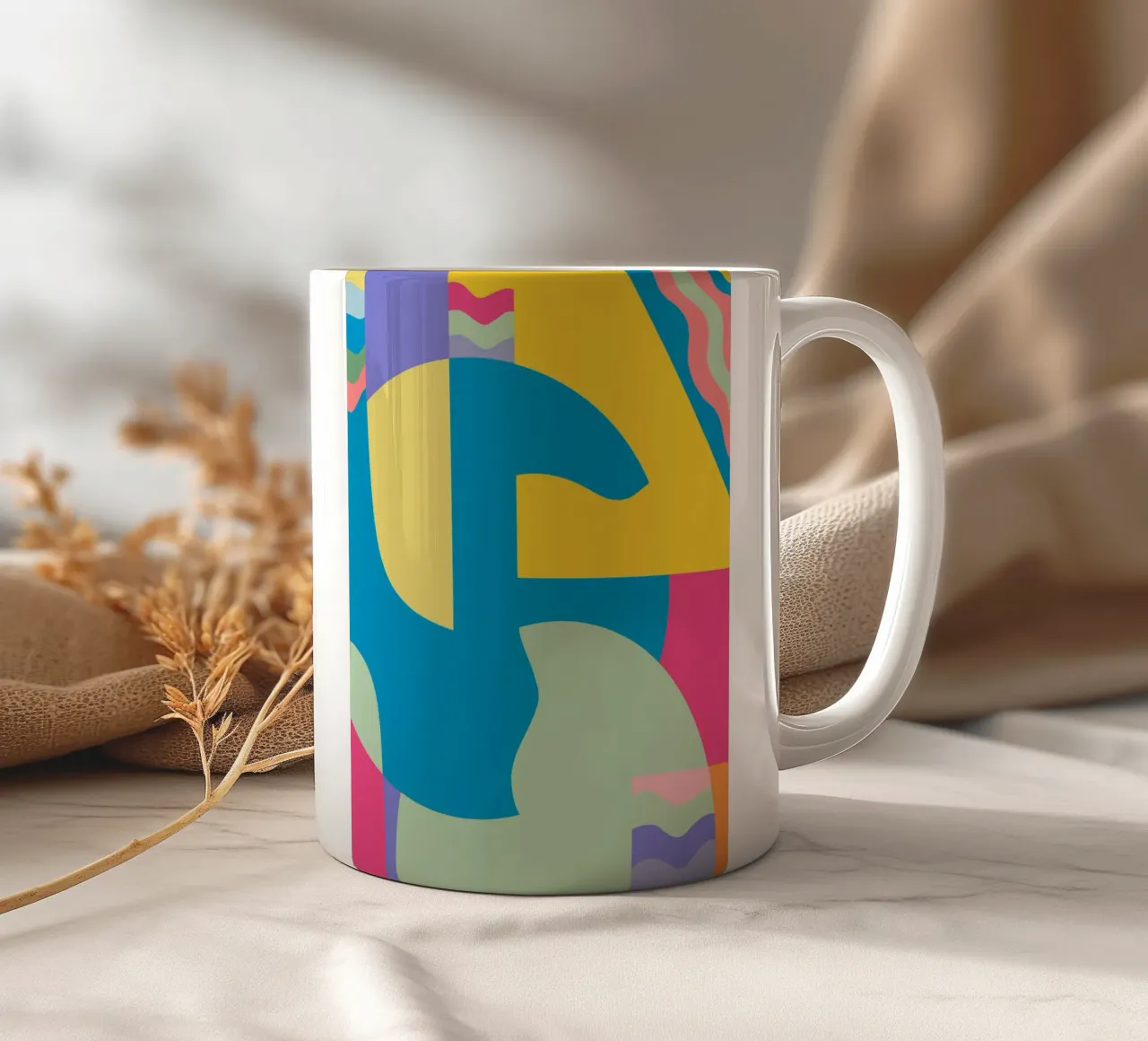 Geometria scandinava 09 tazza in ceramica da Little Dean