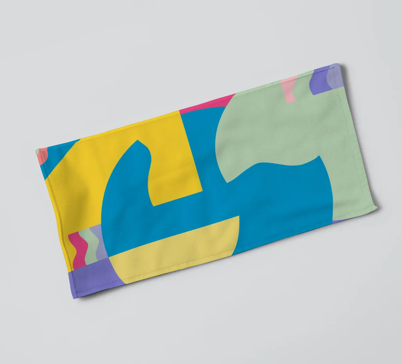 Scandinavian geometry 09 towel by Little Dean