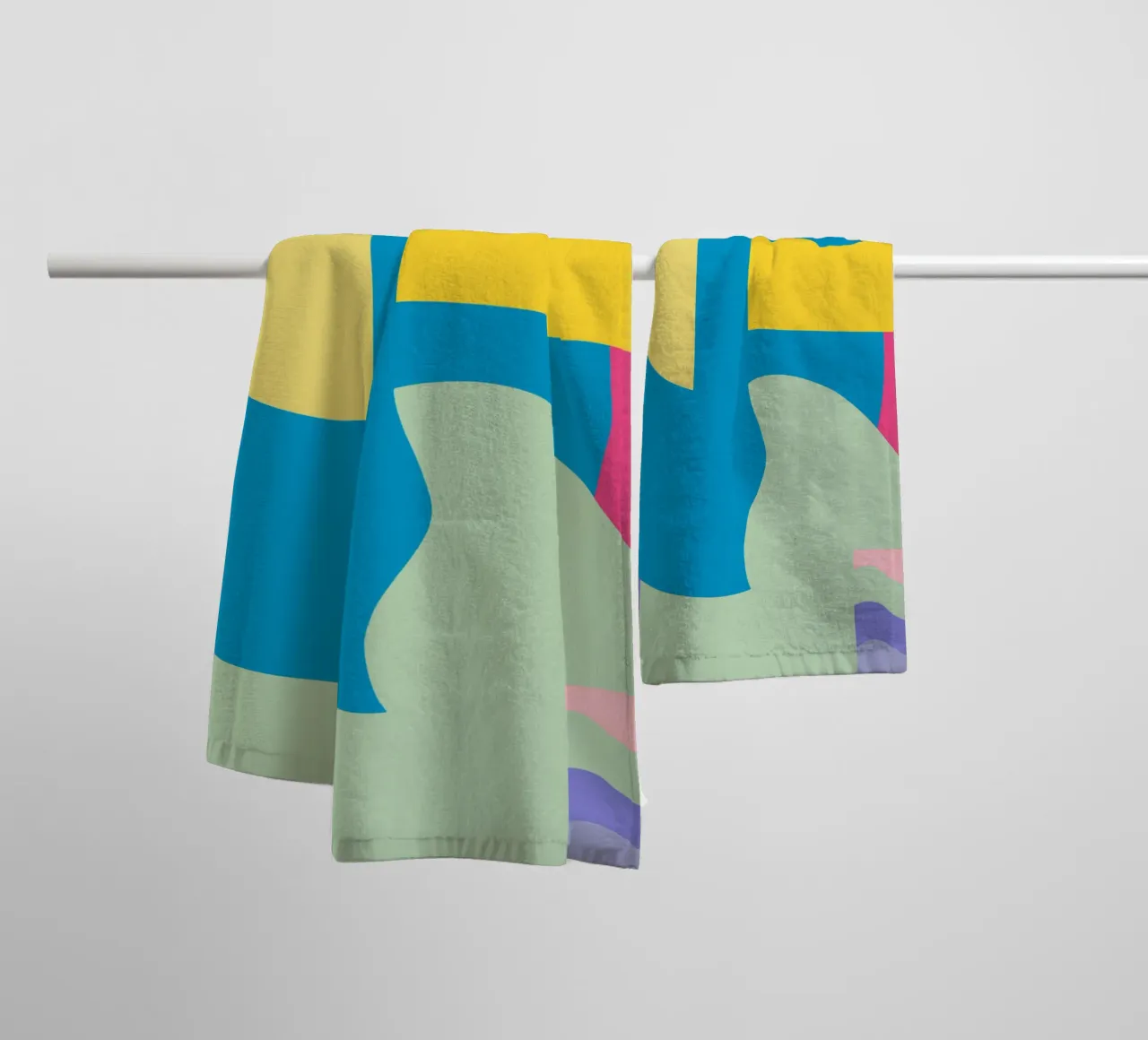 Scandinavian geometry 09 towel by Little Dean