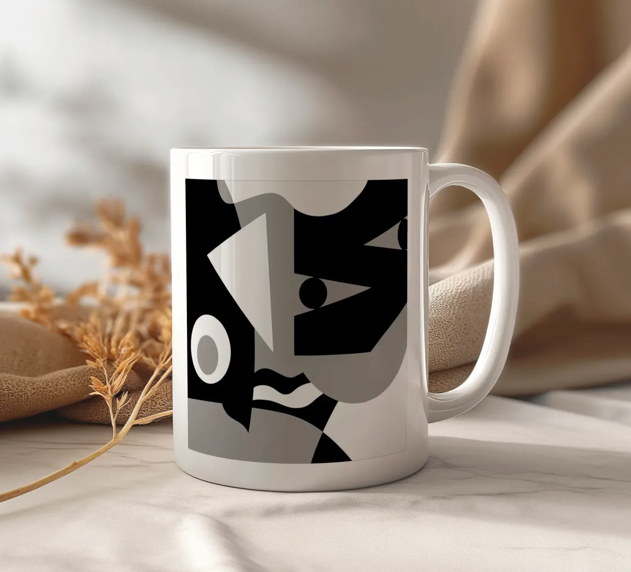 Geometria scandinava 10 tazza in ceramica da Little Dean