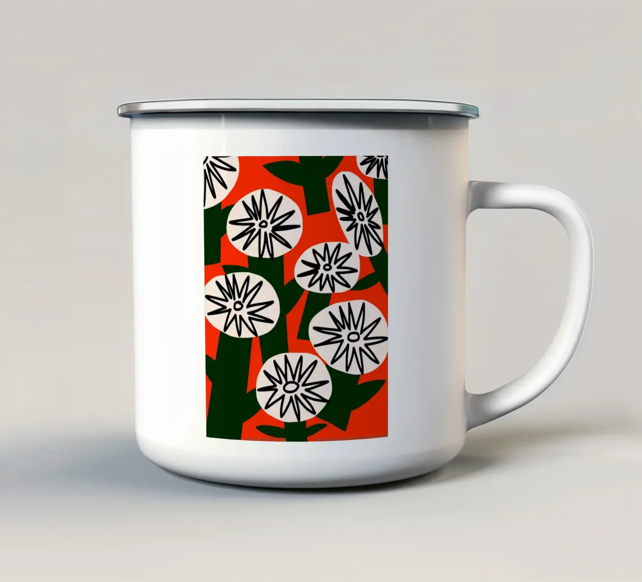 Fioritura eclettica 05 tazza in smalto da Little Dean