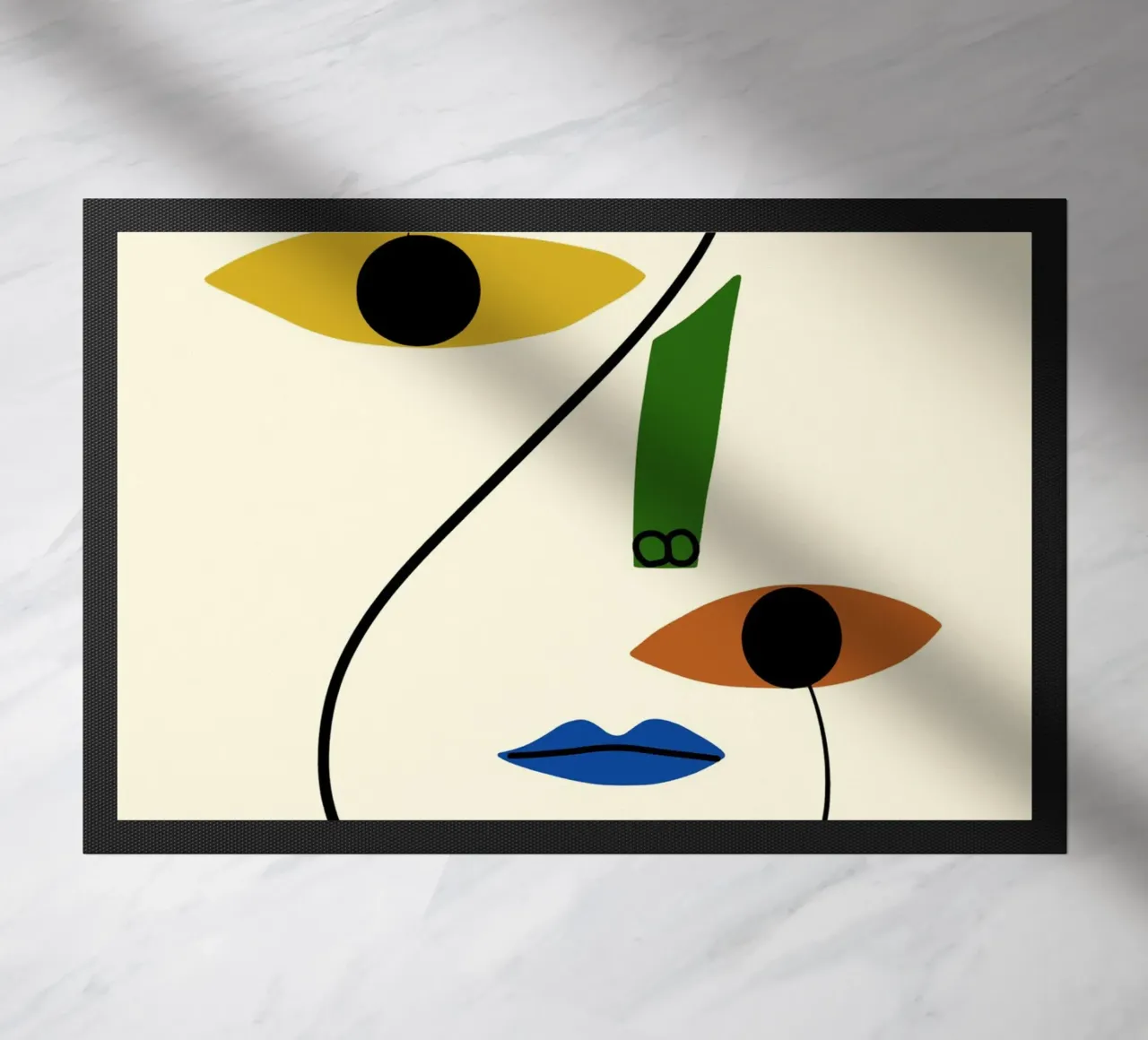 Ritratto minimale di linea e colore zerbino da Little Dean