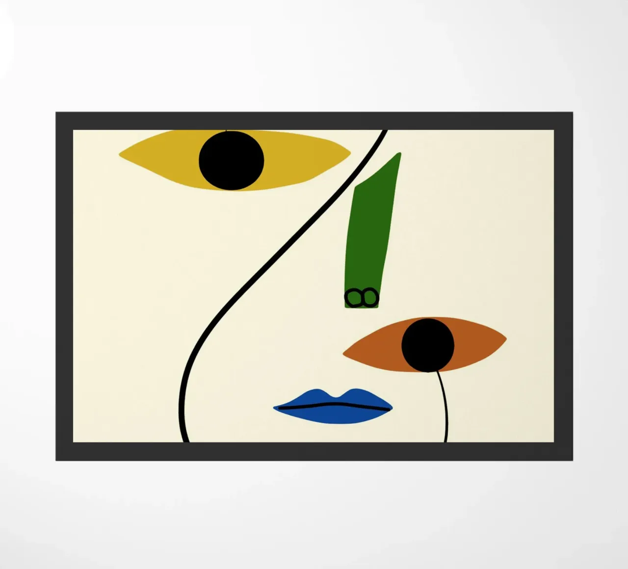 Ritratto minimale di linea e colore zerbino da Little Dean