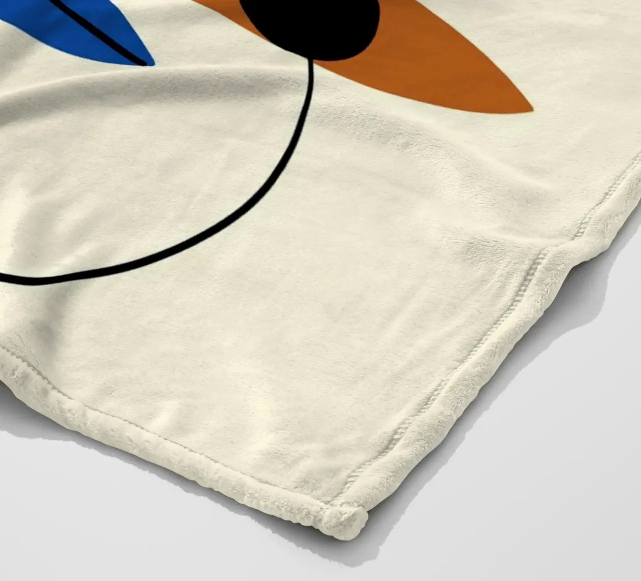 Ritratto minimale di linea e colore coperta in pile da Little Dean