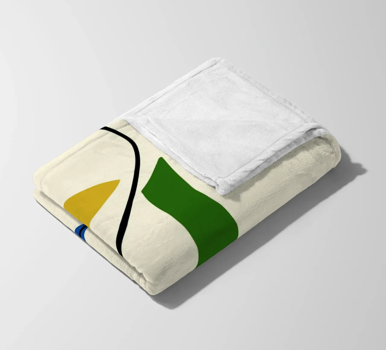 Ritratto minimale di linea e colore coperta in pile da Little Dean