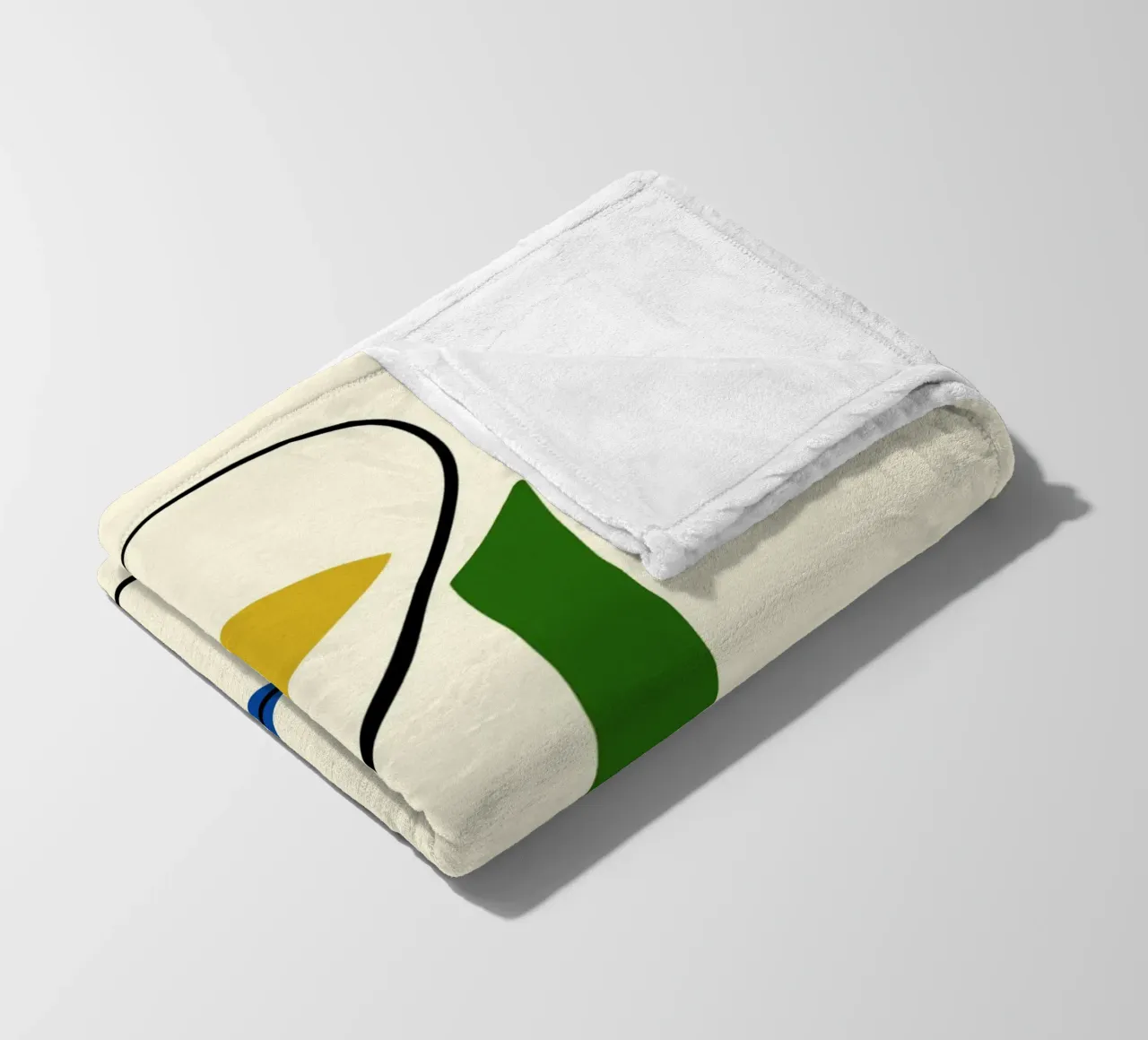 Ritratto minimale di linea e colore coperta in pile da Little Dean
